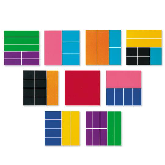 Learning Resources® Rainbow Fraction® Deluxe Squares, 3 Sets
